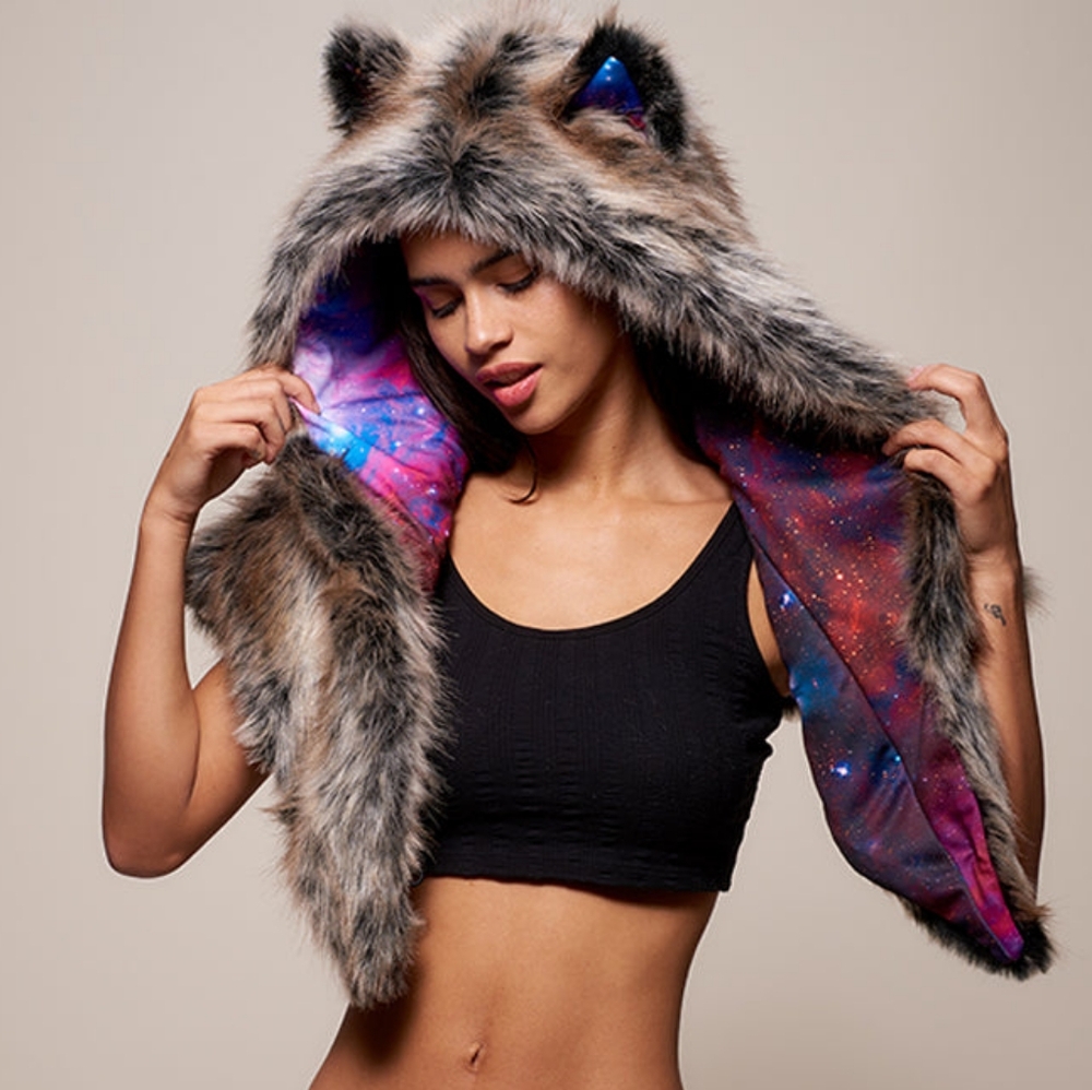 Spirithoods LE Grey Wolf Galaxy Shawl